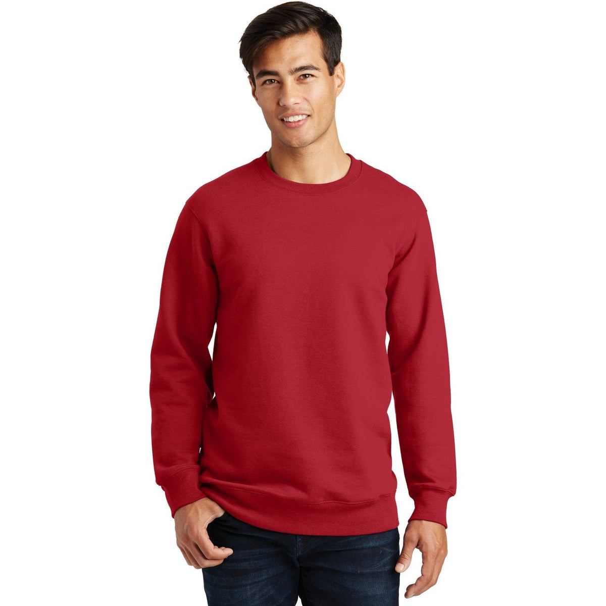 no-logo Port & Company Fan Favorite Fleece Crewneck Sweatshirt-Regular-Port & Company-Thread Logic