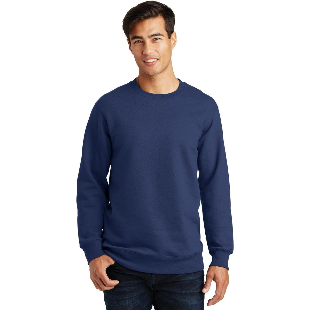 no-logo Port & Company Fan Favorite Fleece Crewneck Sweatshirt-Regular-Port & Company-Thread Logic