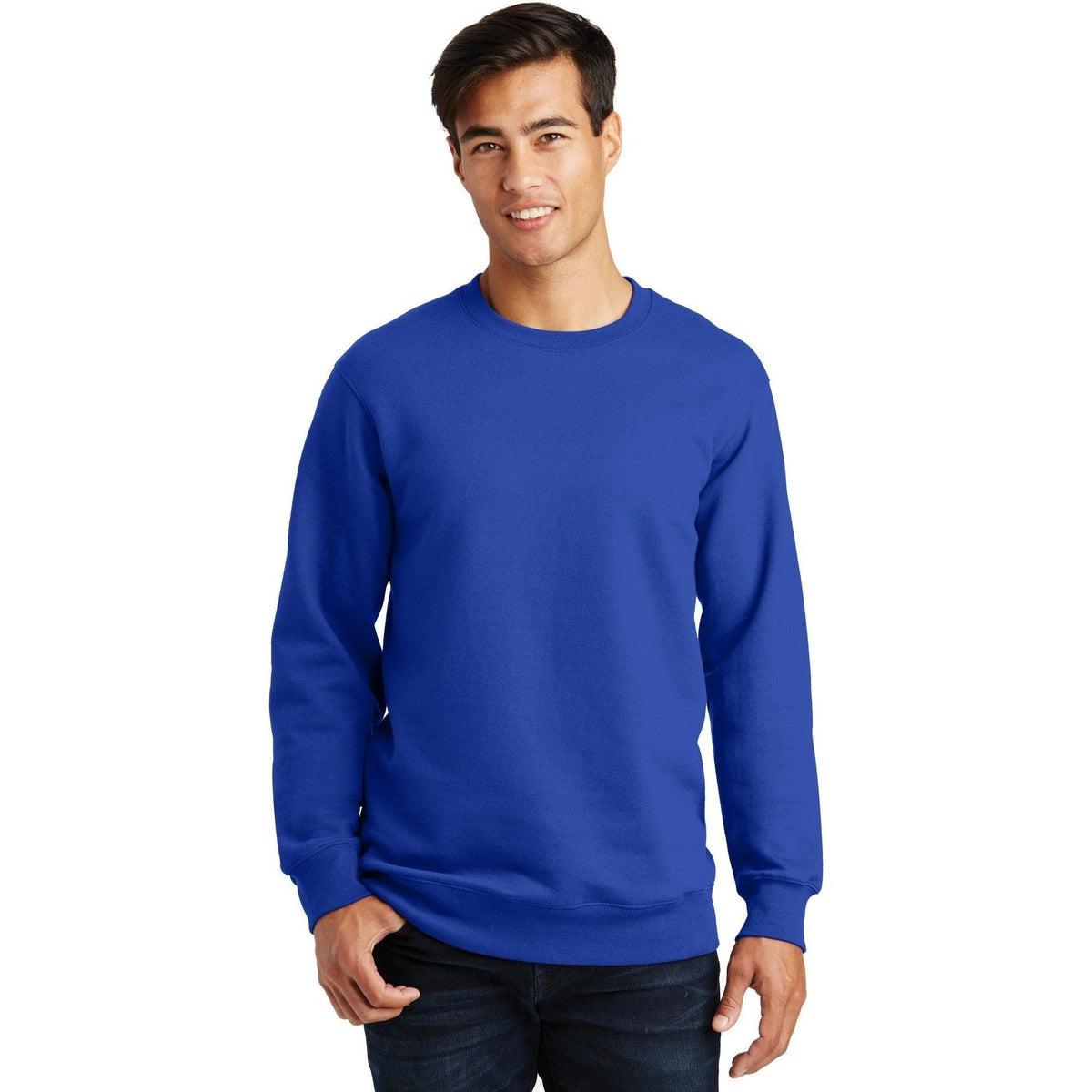no-logo Port & Company Fan Favorite Fleece Crewneck Sweatshirt-Regular-Port & Company-Thread Logic