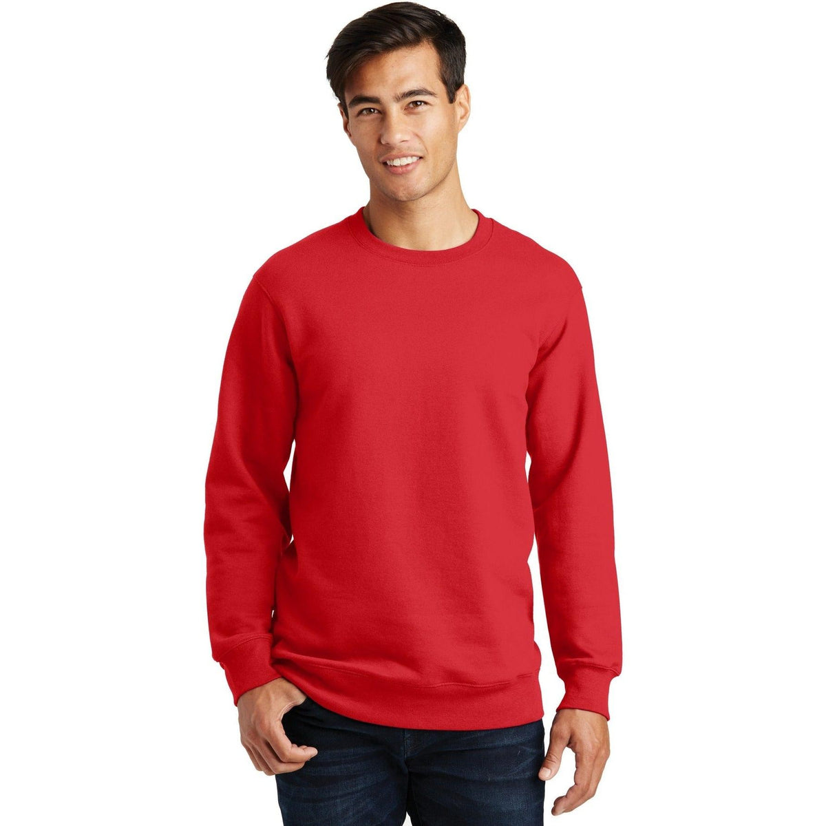 no-logo Port & Company Fan Favorite Fleece Crewneck Sweatshirt-Regular-Port & Company-Thread Logic