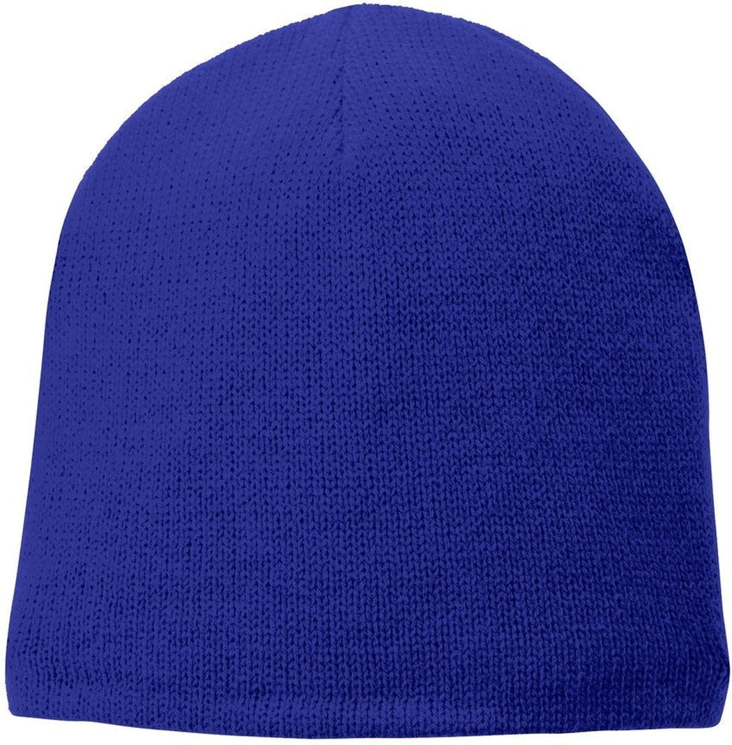 Port & Company Fleece-Lined Beanie Cap-Regular-Port & Company-Athletic Royal-OSFA-Thread Logic 