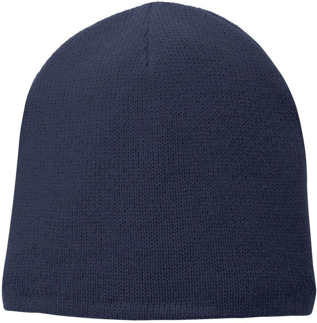 Port & Company Fleece-Lined Beanie Cap-Regular-Port & Company-Navy-OSFA-Thread Logic 