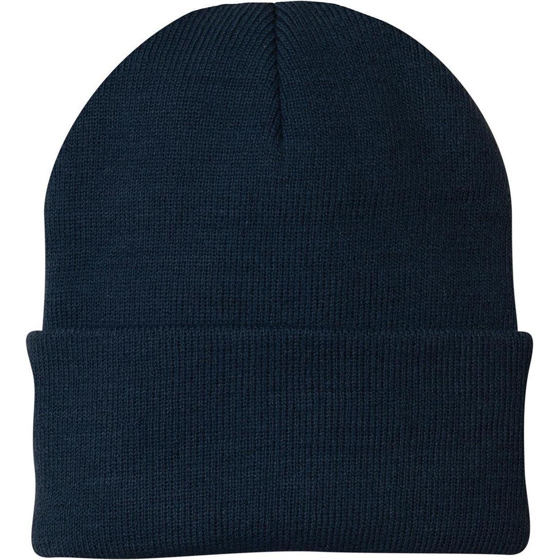 no-logo Port & Company Knit Cap-Headwear-Port & Company-Navy-Thread Logic