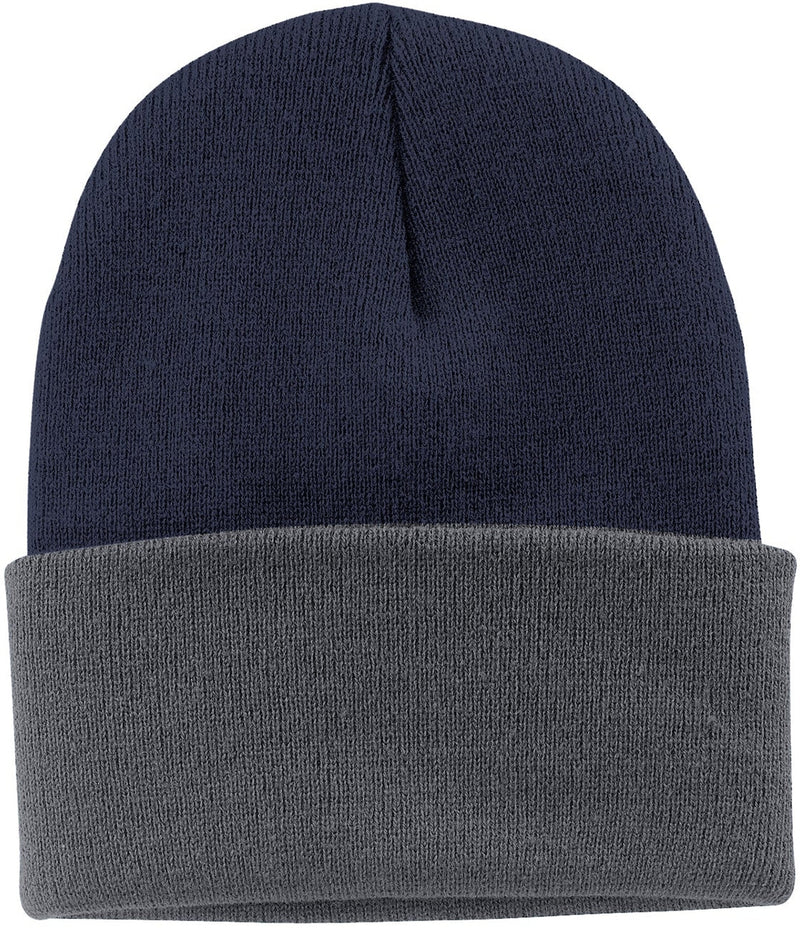 Port & Company Knit Cap-Regular-Port & Company-Navy/Athletic Oxford-Thread Logic