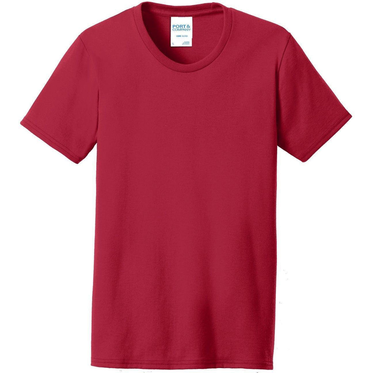 no-logo Port & Company Women's 50/50 T-Shirt-Polos-Port & Company-Red-XS-Thread Logic