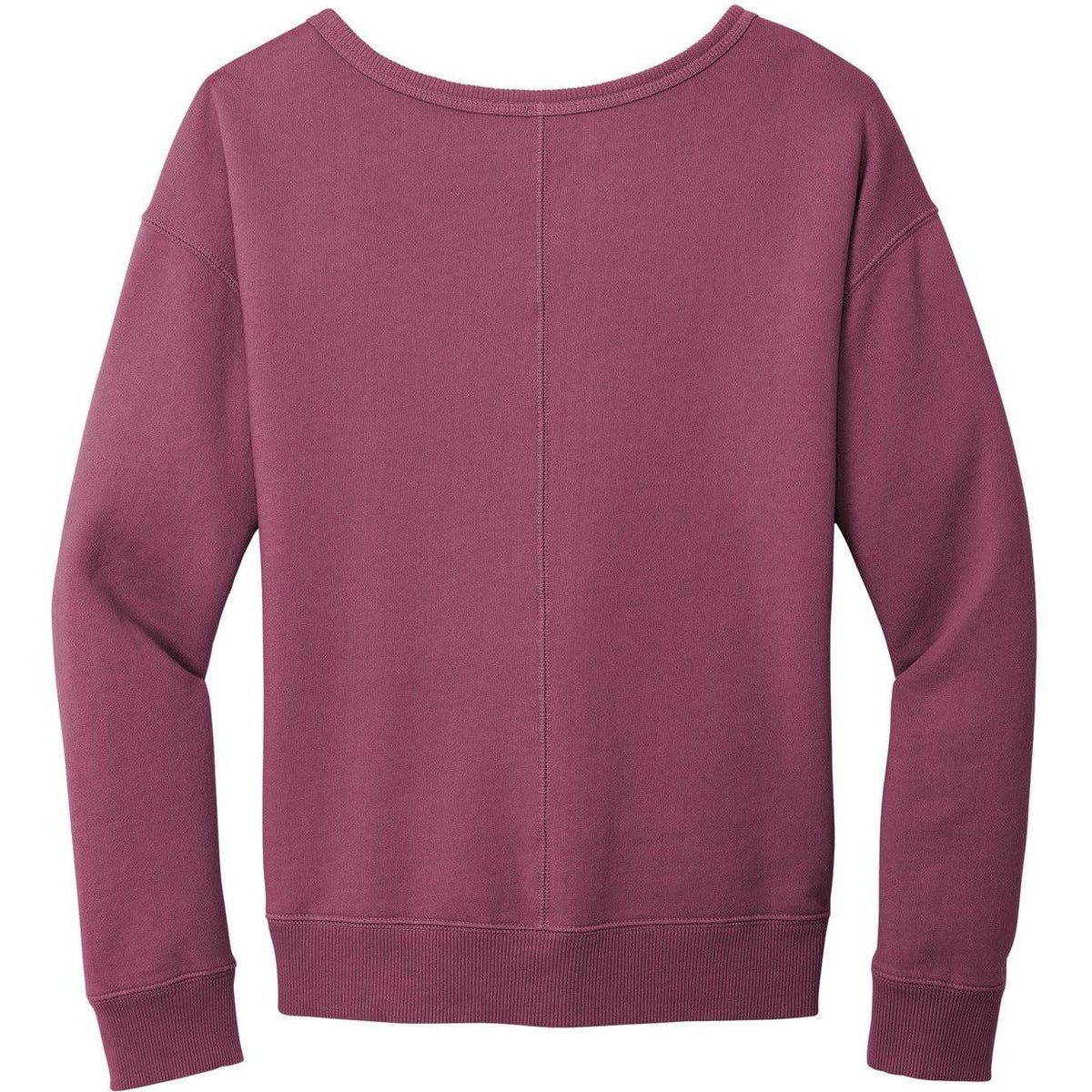 no-logo Port & Company Ladies Beach Wash Garment-Dyed V-Neck Sweatshirt-Apparel-Port & Company-Thread Logic