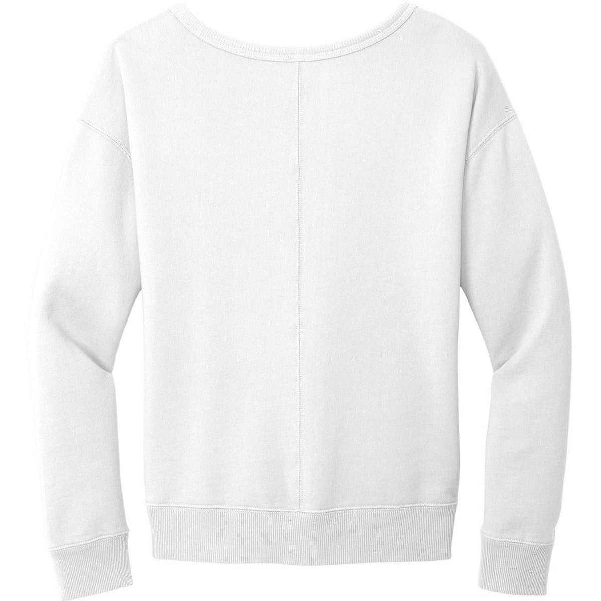 no-logo Port & Company Ladies Beach Wash Garment-Dyed V-Neck Sweatshirt-Apparel-Port & Company-Thread Logic