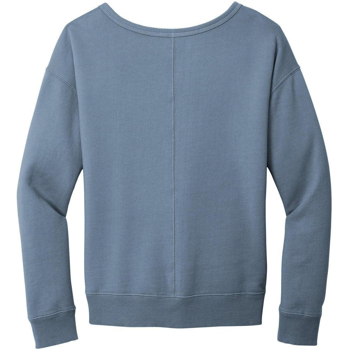 no-logo Port & Company Ladies Beach Wash Garment-Dyed V-Neck Sweatshirt-Apparel-Port & Company-Thread Logic