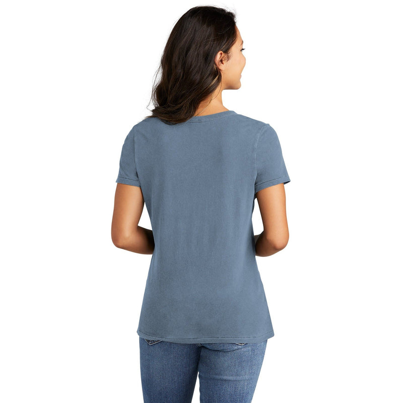 no-logo Port & Company Ladies Beach Wash Garment-Dyed V-Neck Tee-Apparel-Port & Company-Thread Logic