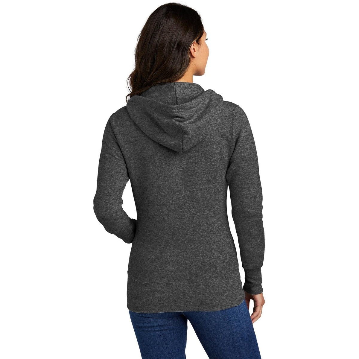 no-logo Port & Company Ladies Core Fleece Full-Zip Hooded Sweatshirt-Regular-Port & Company-Thread Logic