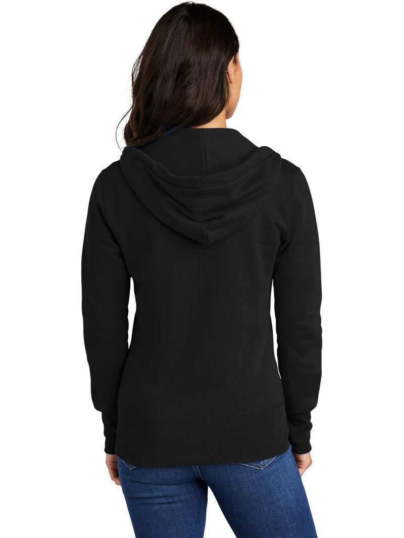 no-logo Port & Company Ladies Core Fleece Full-Zip Hooded Sweatshirt-Regular-Port & Company-Thread Logic