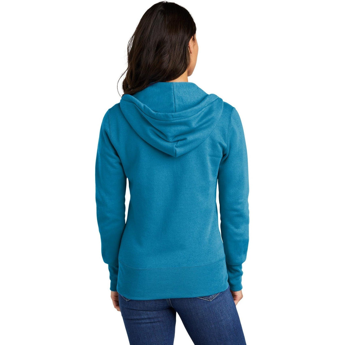 no-logo Port & Company Ladies Core Fleece Full-Zip Hooded Sweatshirt-Regular-Port & Company-Thread Logic