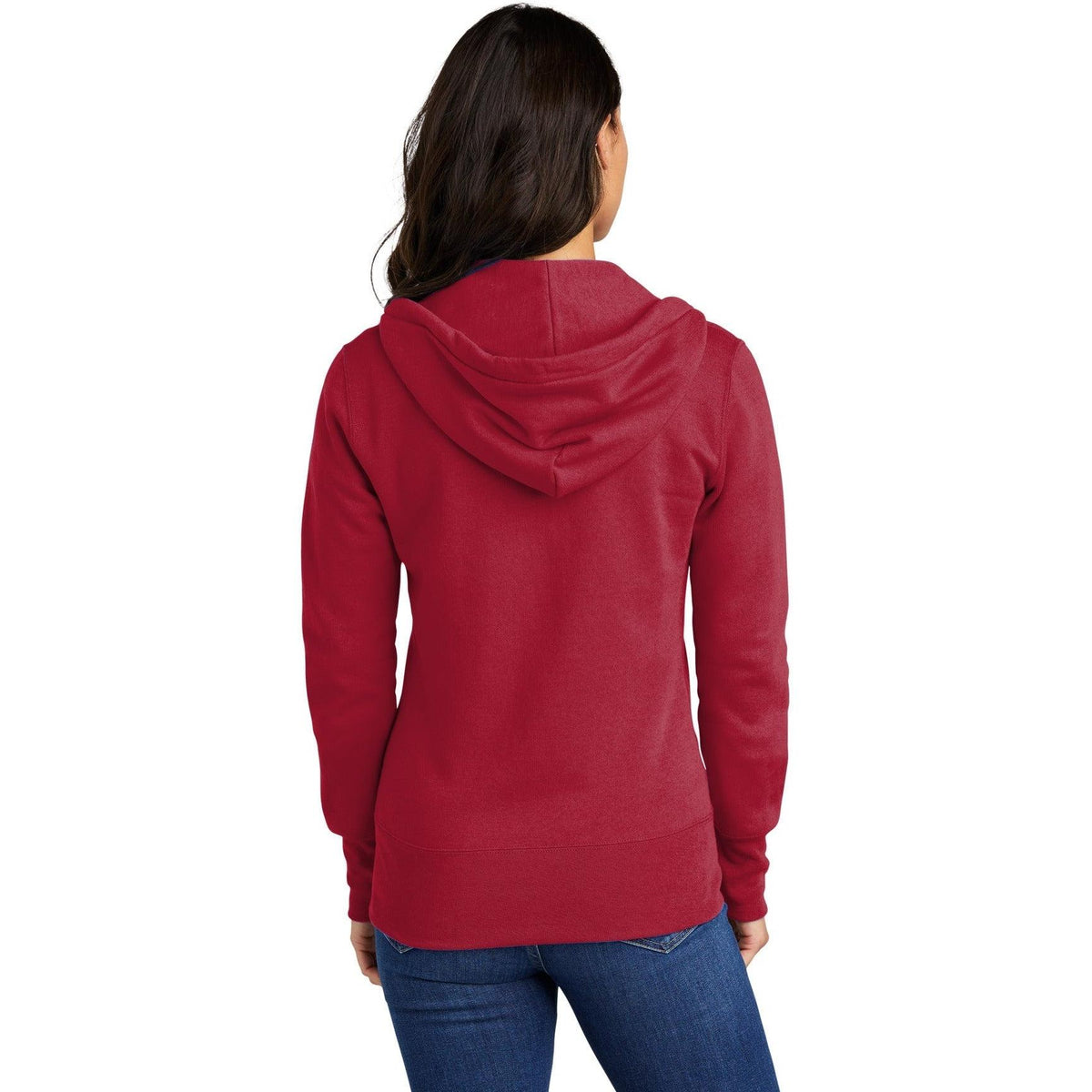 no-logo Port & Company Ladies Core Fleece Full-Zip Hooded Sweatshirt-Regular-Port & Company-Thread Logic