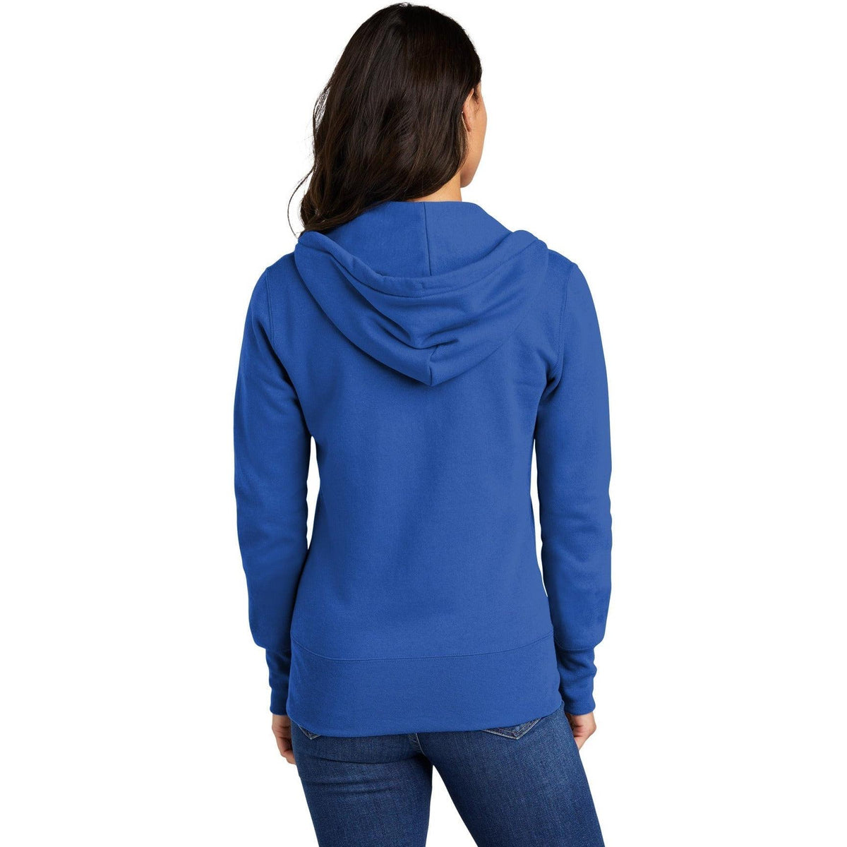 no-logo Port & Company Ladies Core Fleece Full-Zip Hooded Sweatshirt-Regular-Port & Company-Thread Logic