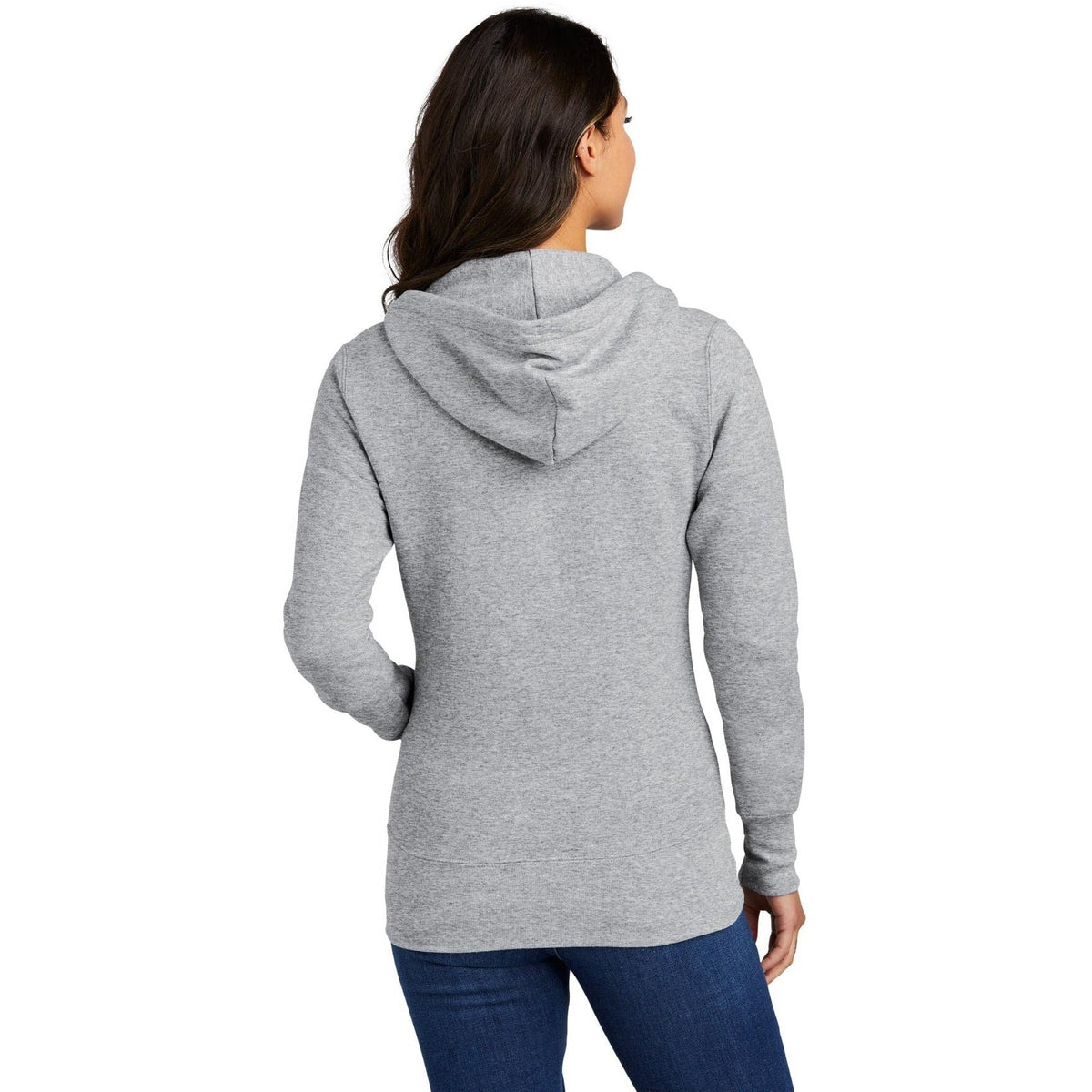 no-logo Port & Company Ladies Core Fleece Full-Zip Hooded Sweatshirt-Regular-Port & Company-Thread Logic