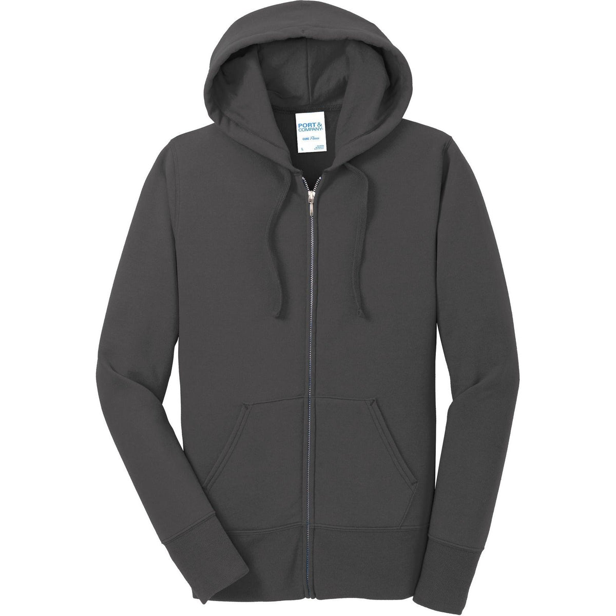 no-logo Port & Company Ladies Core Fleece Full-Zip Hooded Sweatshirt