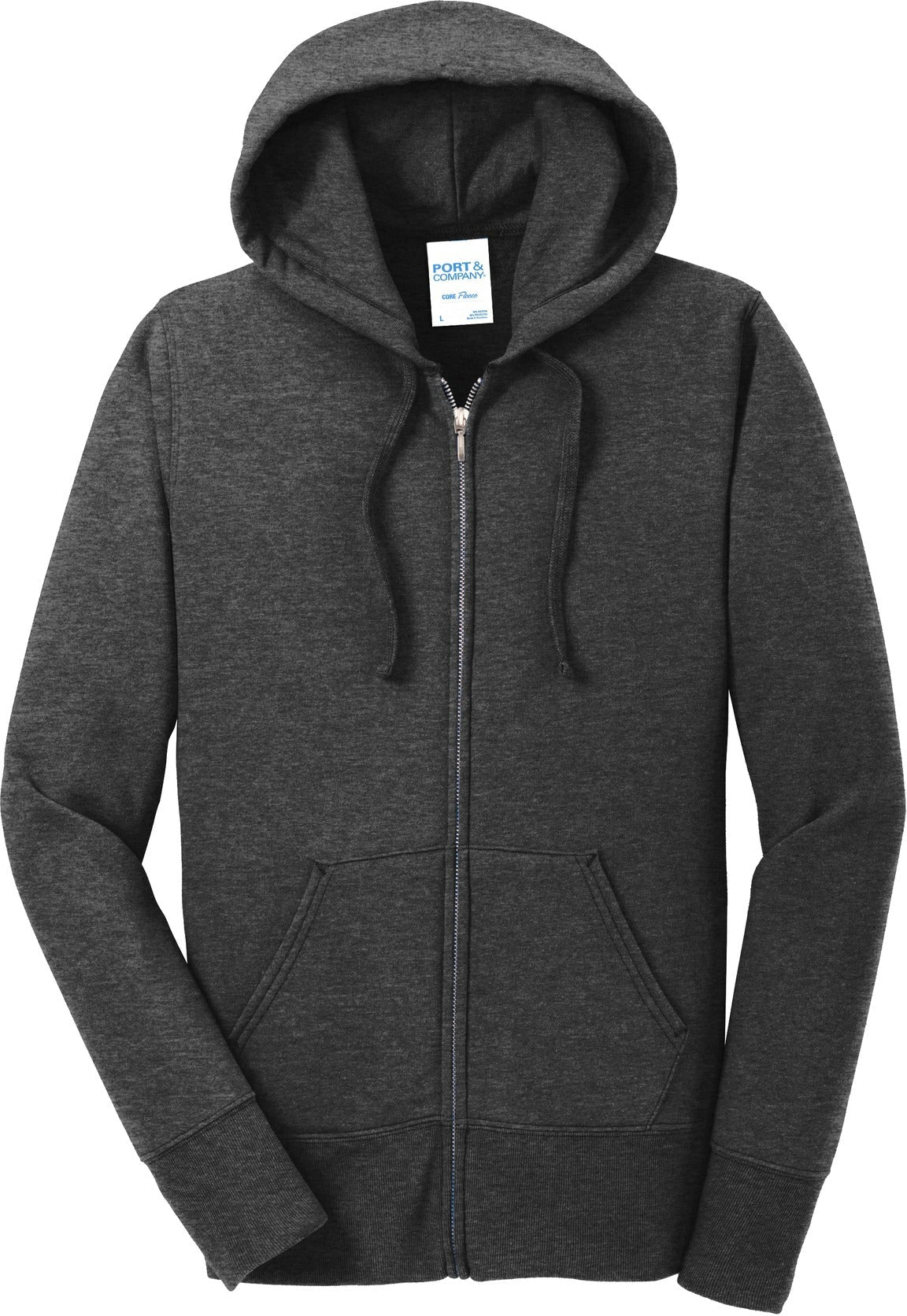 Port & Company LPC78ZH Full-Zip Sweatshirt with Custom Embroidery
