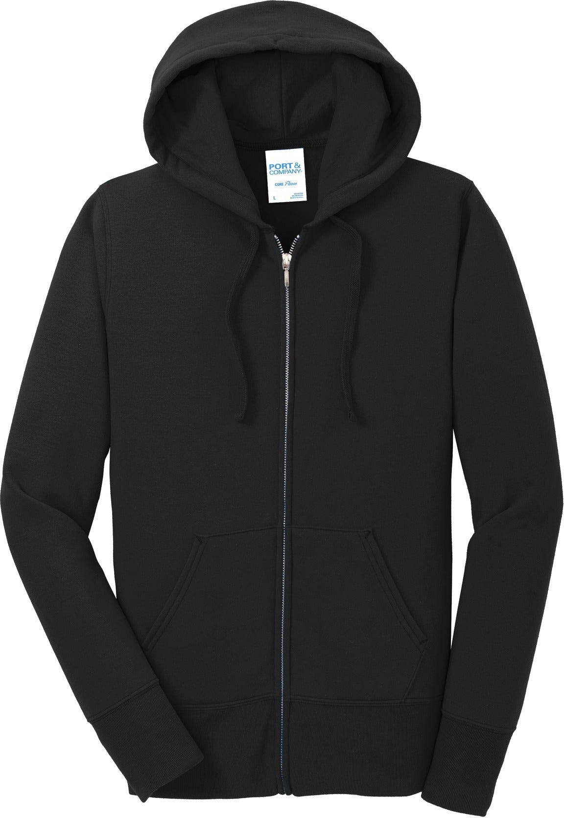 Port & Company LPC78ZH Full-Zip Sweatshirt with Custom Embroidery