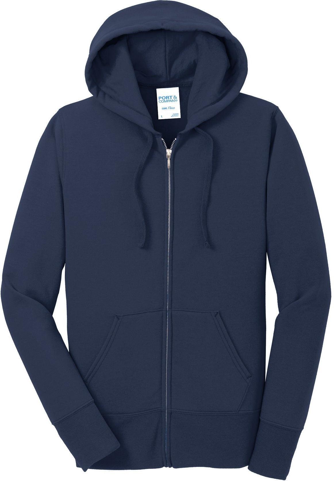 Port & Company LPC78ZH Full-Zip Sweatshirt with Custom Embroidery