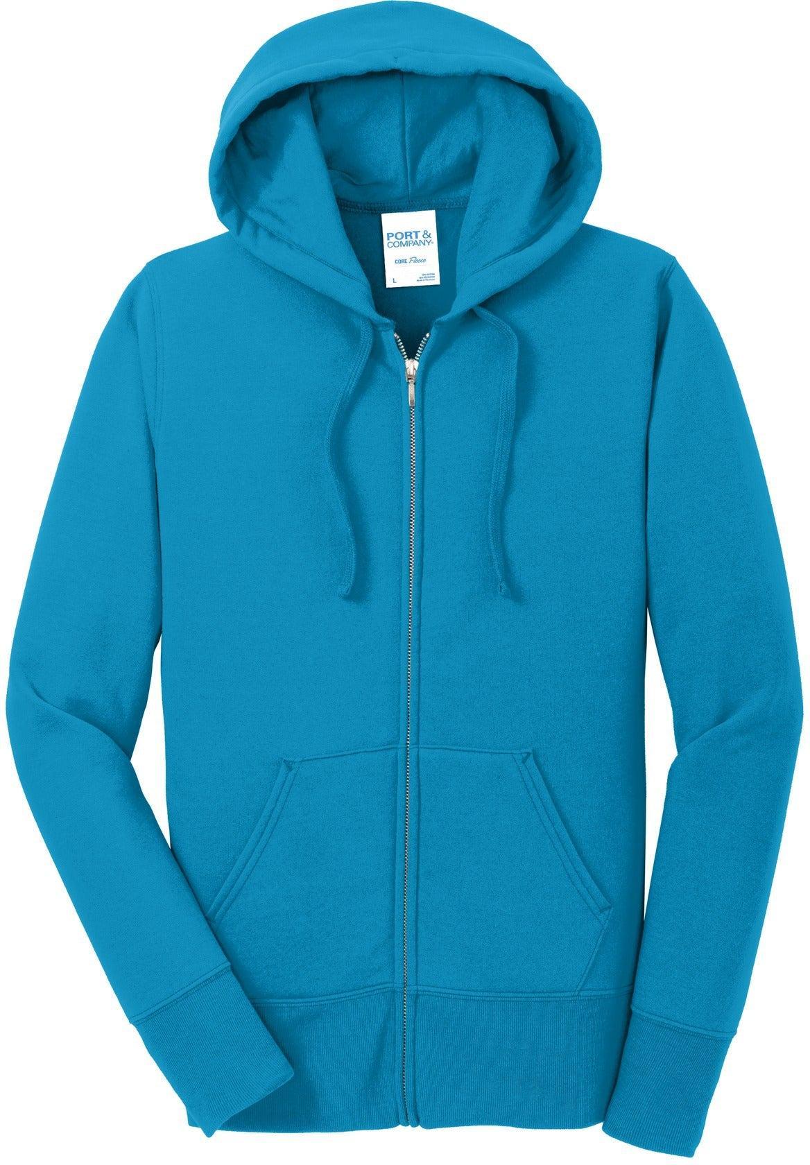 Port & Company LPC78ZH Full-Zip Sweatshirt with Custom Embroidery