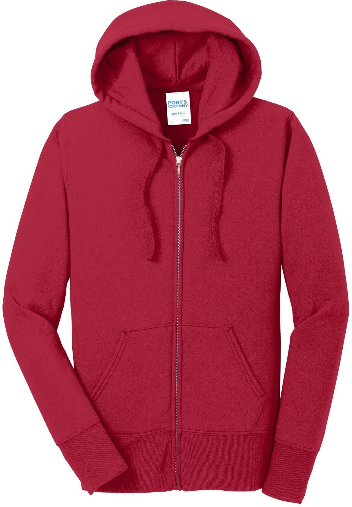 Port & Company LPC78ZH Full-Zip Sweatshirt with Custom Embroidery