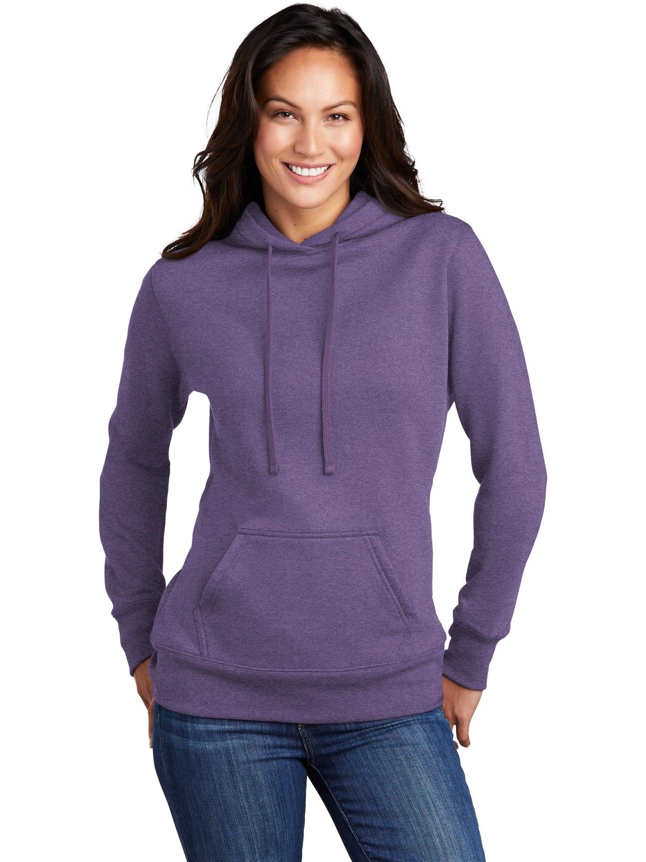 no-logo Port & Company Ladies Core Fleece Pullover Hooded Sweatshirt-Regular-Port & Company-Thread Logic