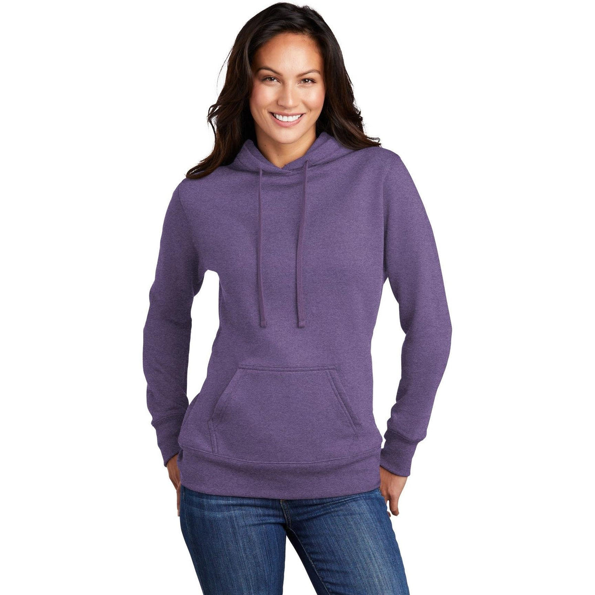 no-logo Port & Company Ladies Core Fleece Pullover Hooded Sweatshirt-Regular-Port & Company-Thread Logic