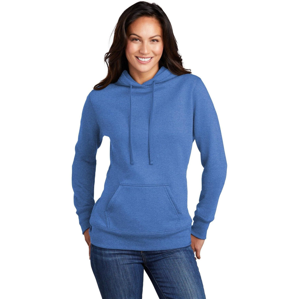 no-logo Port & Company Ladies Core Fleece Pullover Hooded Sweatshirt-Regular-Port & Company-Thread Logic