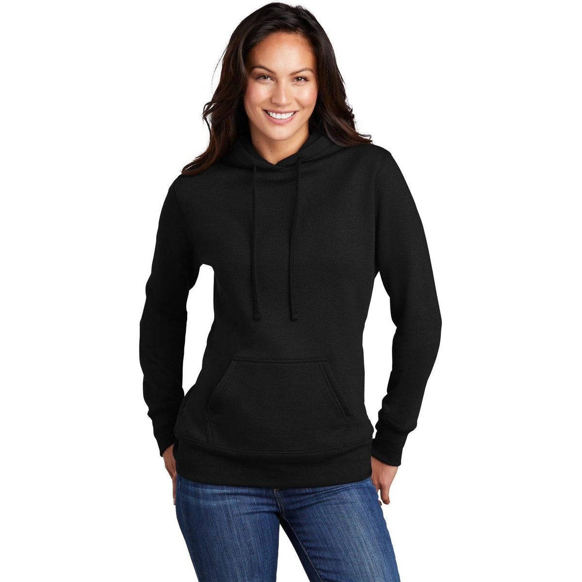 no-logo Port & Company Ladies Core Fleece Pullover Hooded Sweatshirt-Regular-Port & Company-Thread Logic