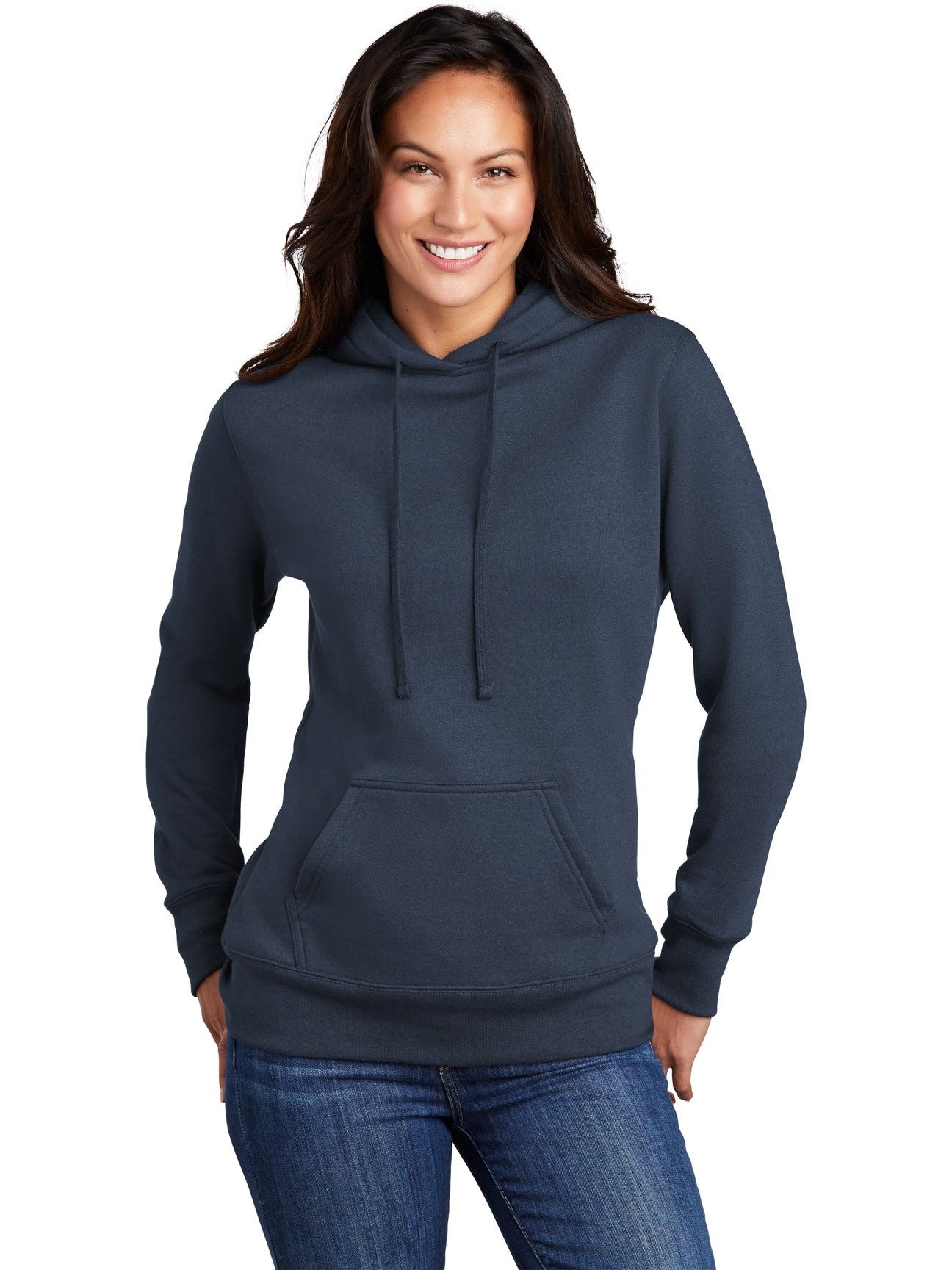no-logo Port & Company Ladies Core Fleece Pullover Hooded Sweatshirt-Regular-Port & Company-Thread Logic