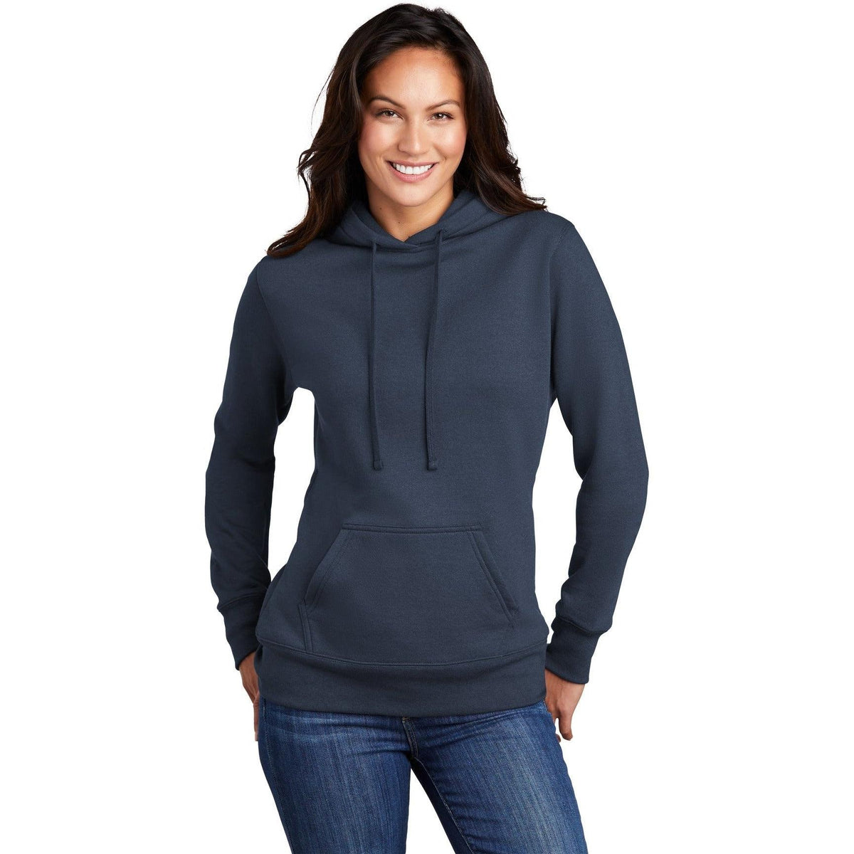 no-logo Port & Company Ladies Core Fleece Pullover Hooded Sweatshirt-Regular-Port & Company-Thread Logic