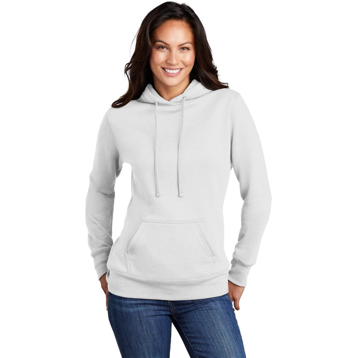 no-logo Port & Company Ladies Core Fleece Pullover Hooded Sweatshirt-Regular-Port & Company-Thread Logic