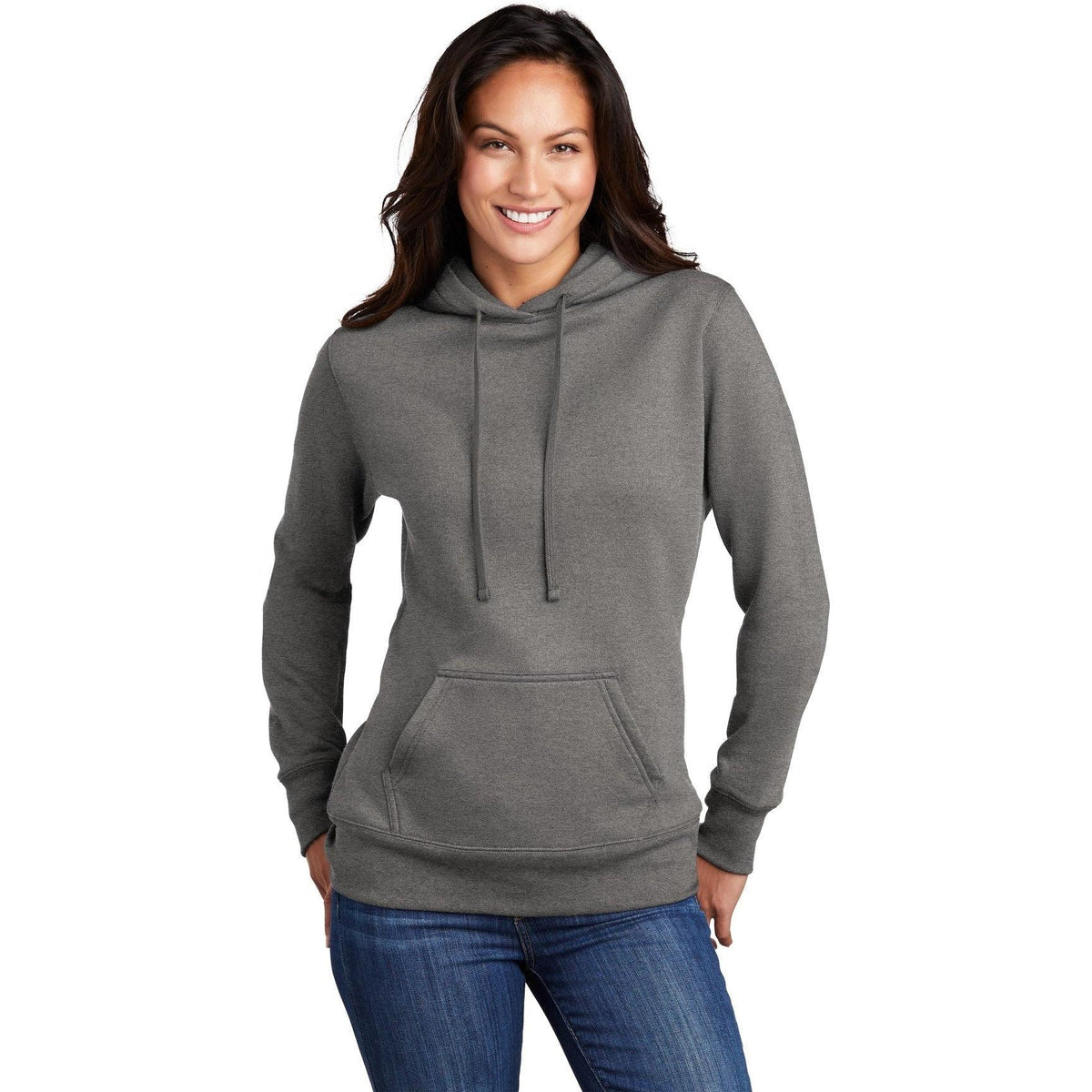 no-logo Port & Company Ladies Core Fleece Pullover Hooded Sweatshirt-Regular-Port & Company-Thread Logic