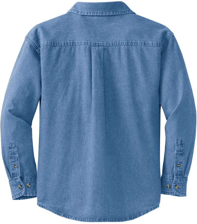 no-logo Port & Company Ladies Denim Shirt-Regular-Port & Company-Thread Logic