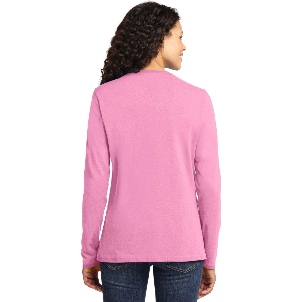 no-logo Port & Company Women's Long Sleeve Cotton T-Shirt-Regular-Port & Company-Thread Logic