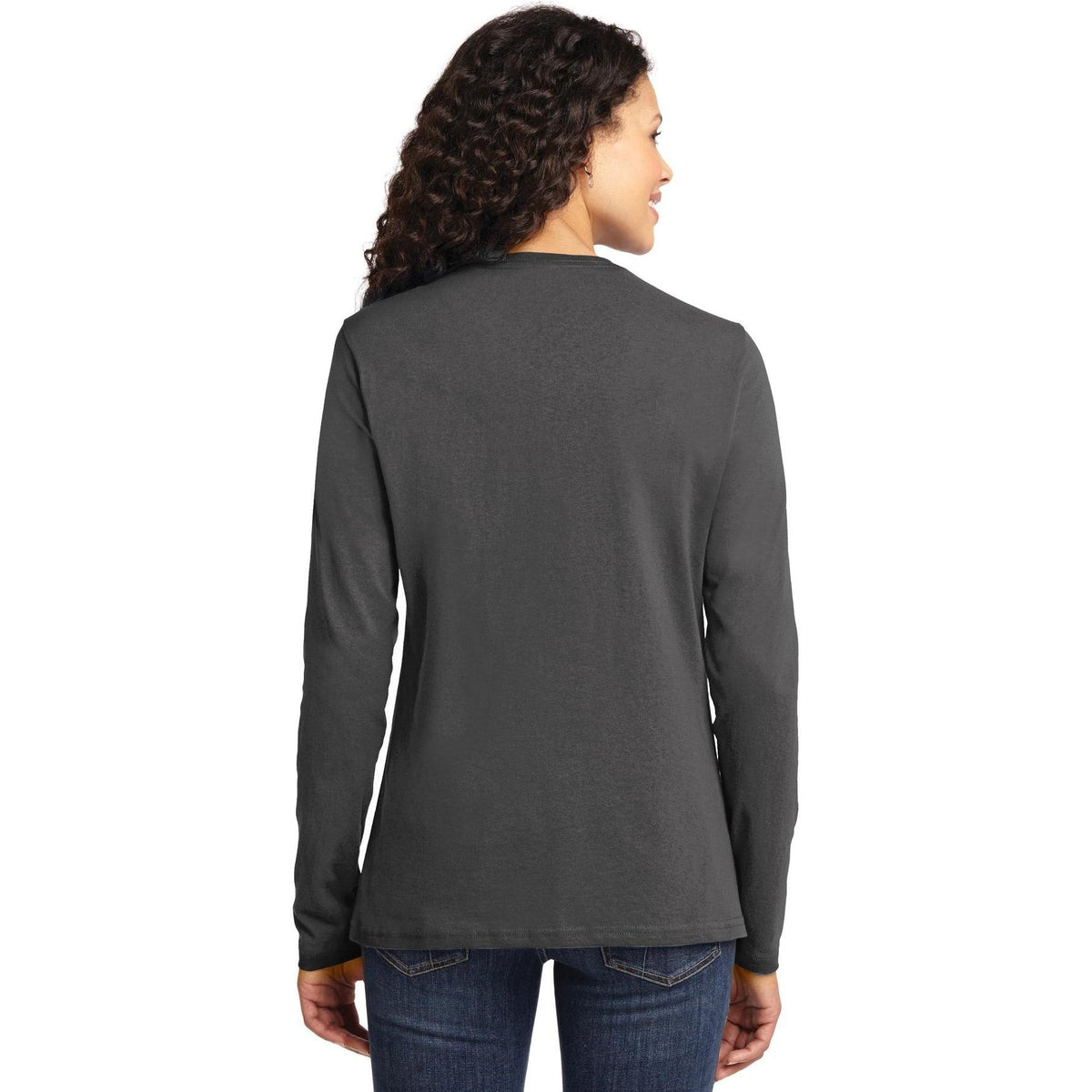 no-logo Port & Company Women's Long Sleeve Cotton T-Shirt-Regular-Port & Company-Thread Logic