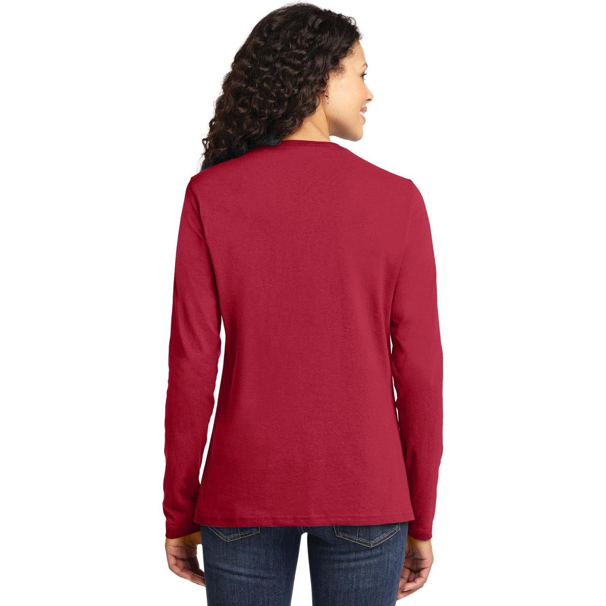 no-logo Port & Company Women's Long Sleeve Cotton T-Shirt-Regular-Port & Company-Thread Logic