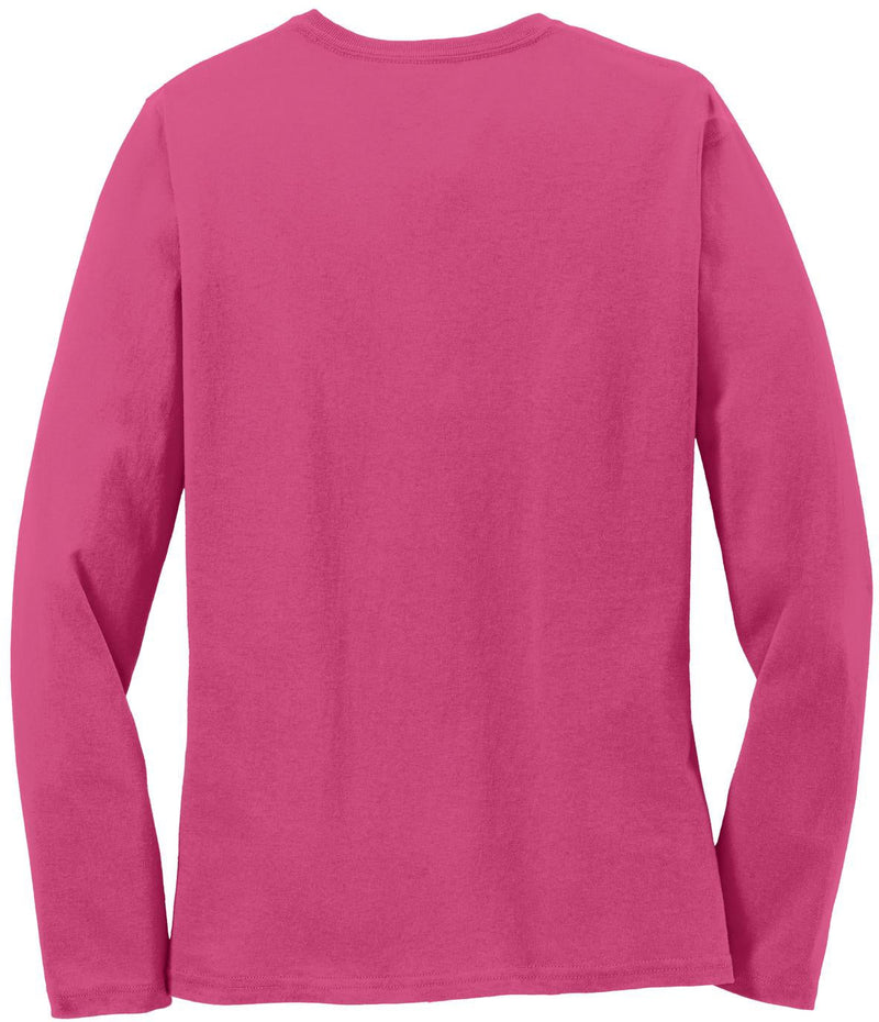 no-logo Port & Company Ladies Long Sleeve Cotton T-Shirt-Regular-Port & Company-Thread Logic