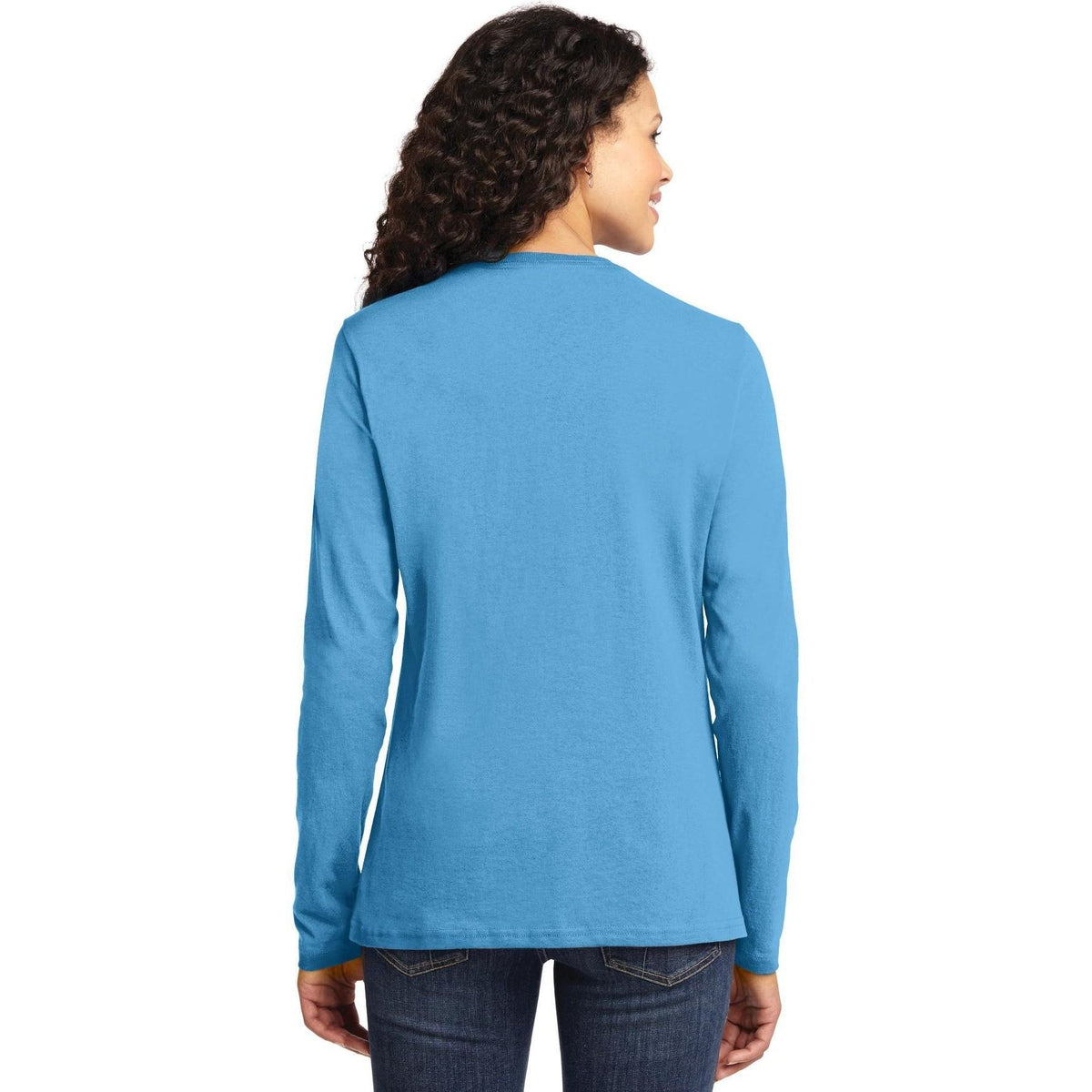 no-logo Port & Company Women's Long Sleeve Cotton T-Shirt-Regular-Port & Company-Thread Logic