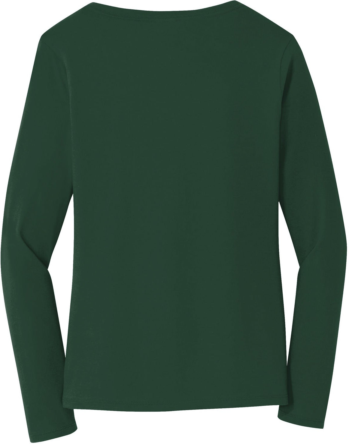 no-logo Port & Company Ladies Long Sleeve Fan Favorite V-Neck Tee-Regular-Port & Company-Thread Logic