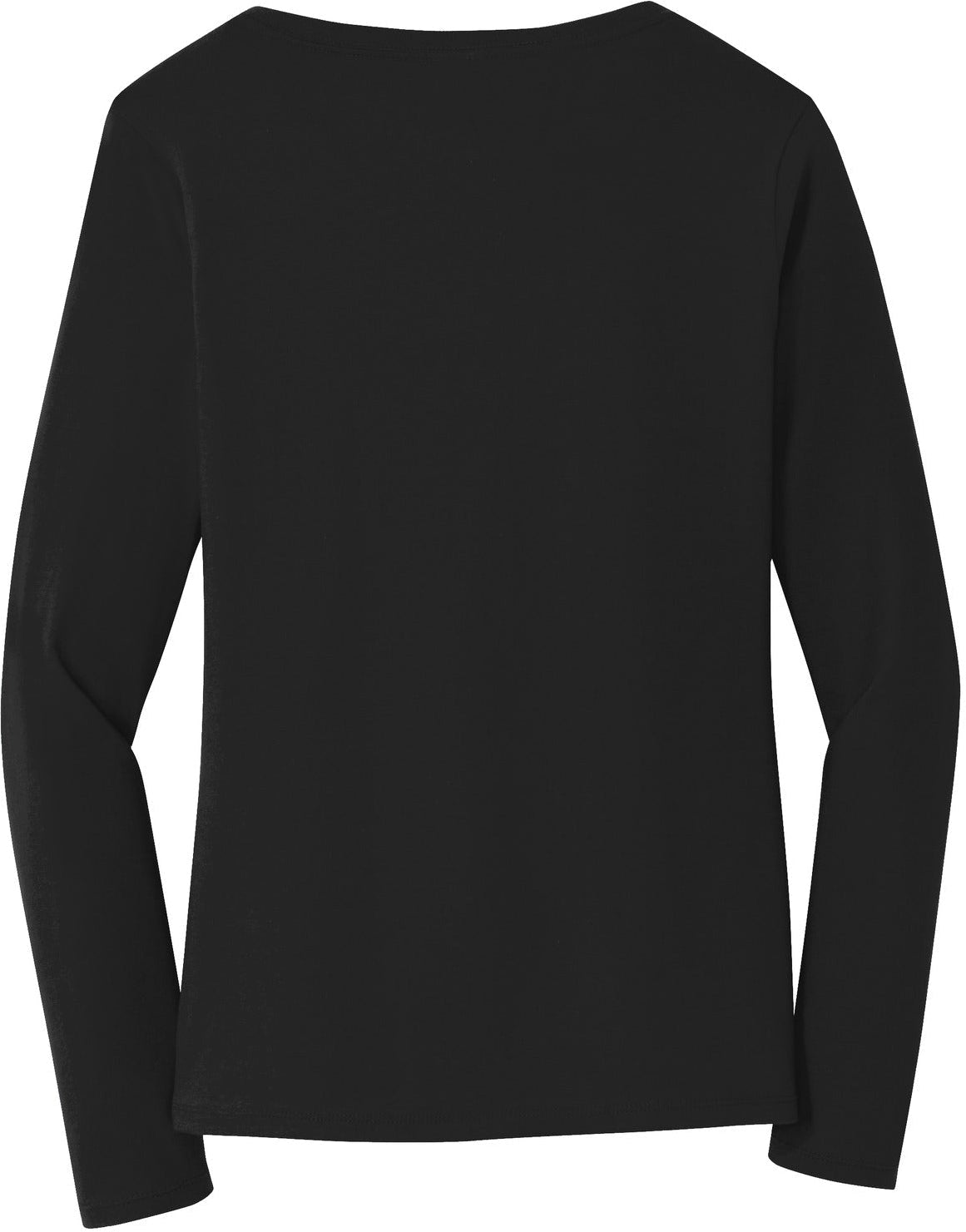 no-logo Port & Company Ladies Long Sleeve Fan Favorite V-Neck Tee-Regular-Port & Company-Thread Logic