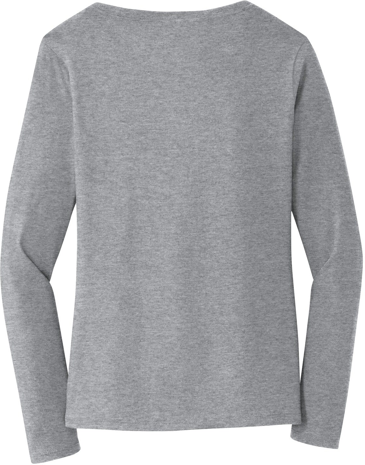 no-logo Port & Company Ladies Long Sleeve Fan Favorite V-Neck Tee-Regular-Port & Company-Thread Logic