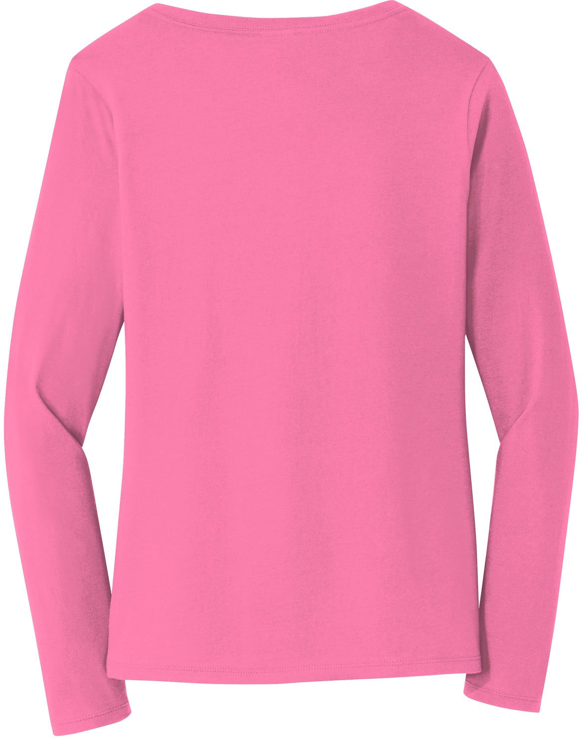 no-logo Port & Company Ladies Long Sleeve Fan Favorite V-Neck Tee-Regular-Port & Company-Thread Logic