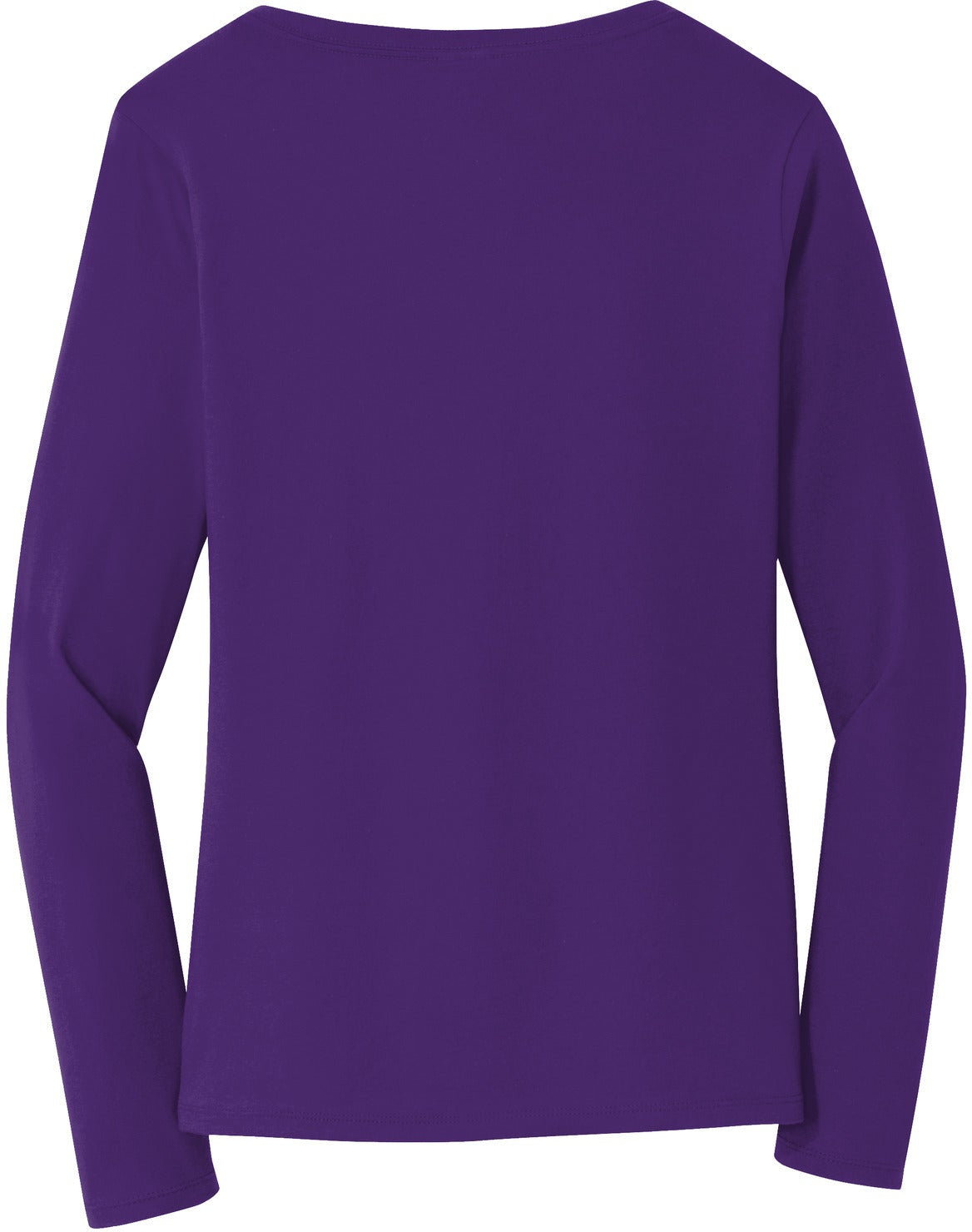 no-logo Port & Company Ladies Long Sleeve Fan Favorite V-Neck Tee-Regular-Port & Company-Thread Logic