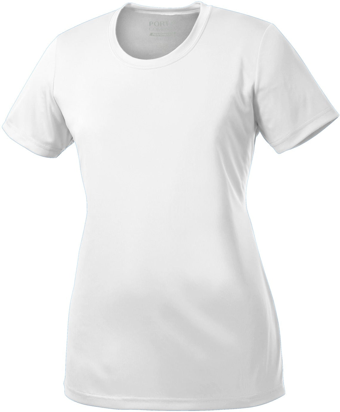 no-logo Port & Company Ladies Performance Tee-Regular-Port & Company-White-S-Thread Logic