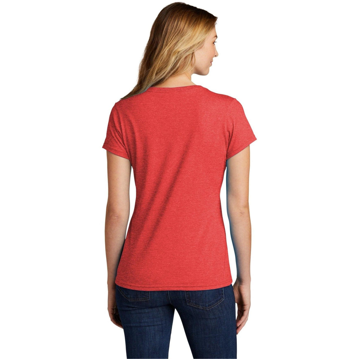 no-logo Port & Company Ladies Tri-Blend V-Neck Tee-Regular-Port & Company-Thread Logic