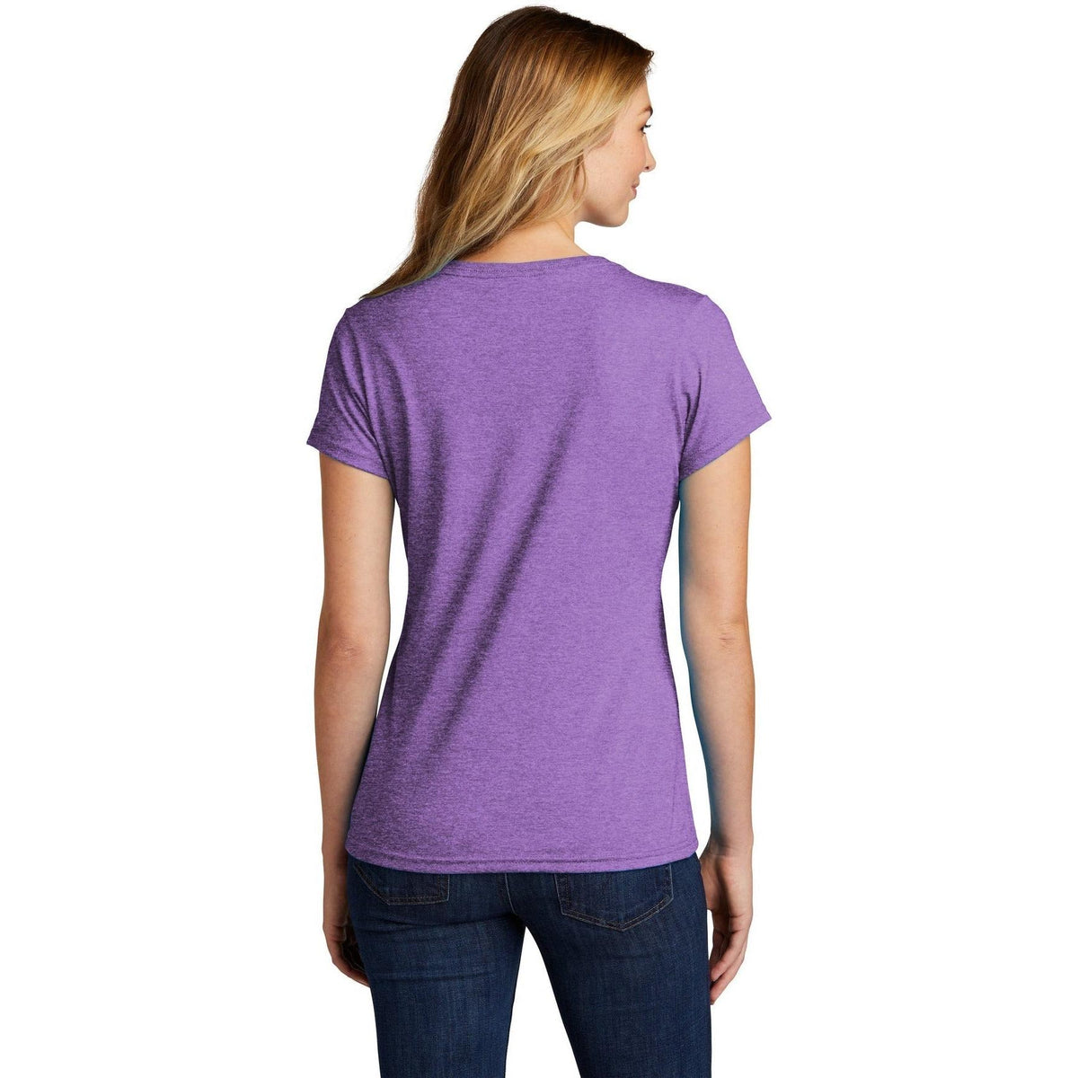 no-logo Port & Company Ladies Tri-Blend V-Neck Tee-Regular-Port & Company-Thread Logic