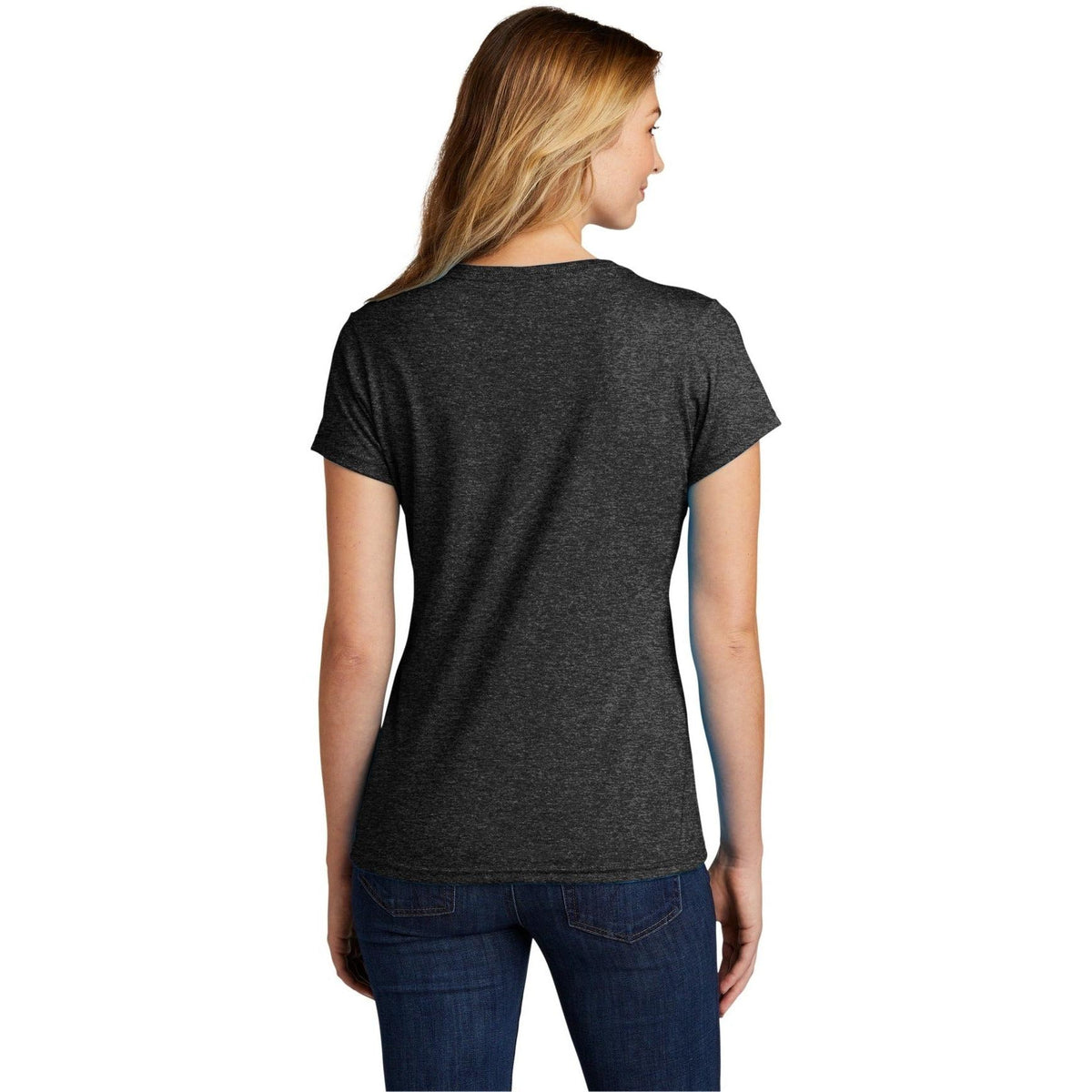 no-logo Port & Company Ladies Tri-Blend V-Neck Tee-Regular-Port & Company-Thread Logic