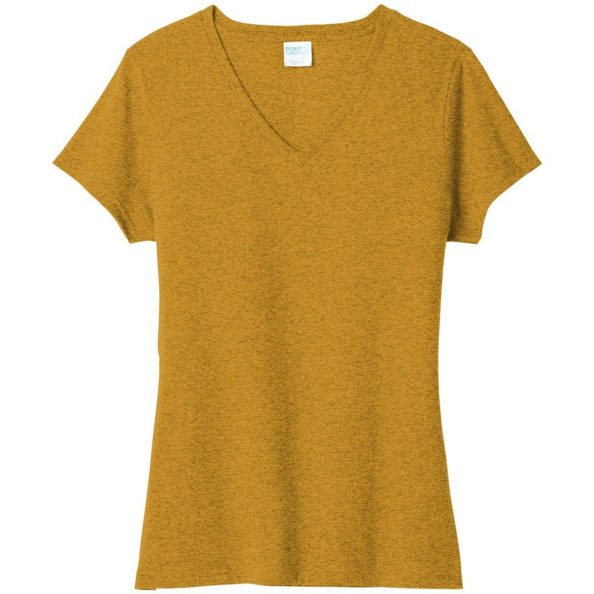 logo-left Port & Company Ladies Tri-Blend V-Neck Tee
