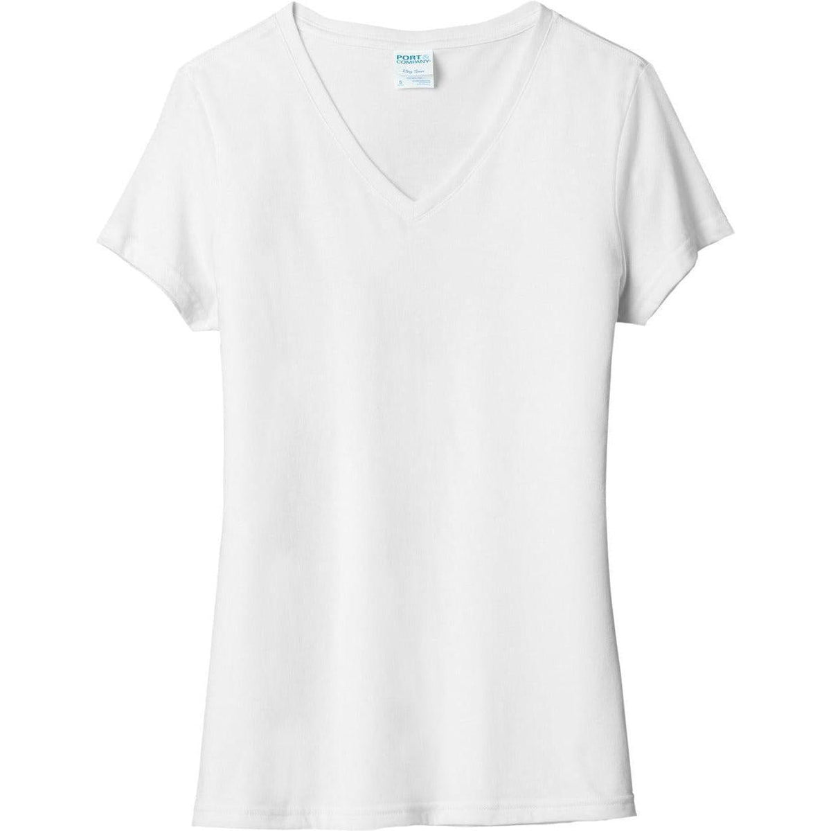 logo-left Port & Company Ladies Tri-Blend V-Neck Tee